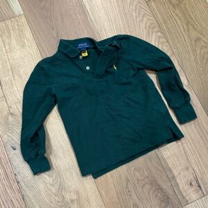 Green Long Sleeve Polo Shirt 3t